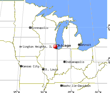 Arlington Heights, Illinois map