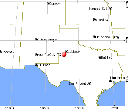 Brownfield, Texas map