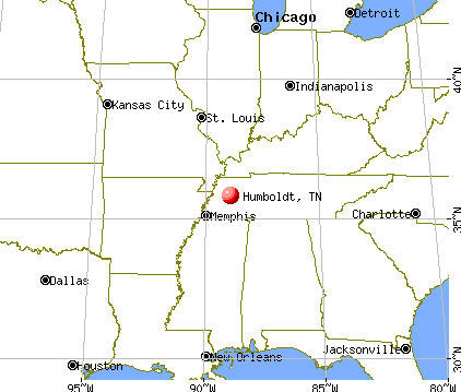 Humboldt, Tennessee map
