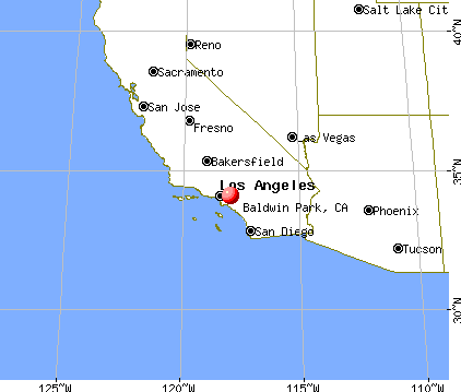 Baldwin Park, California map