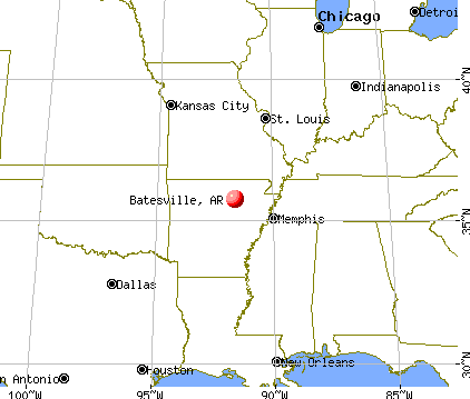 Batesville, Arkansas map