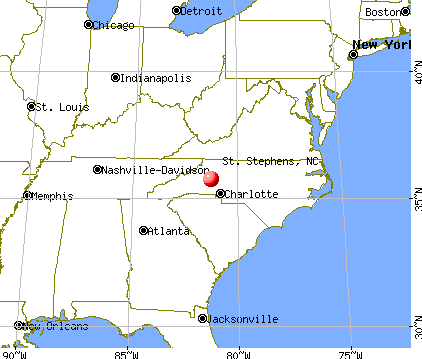 St. Stephens, North Carolina map