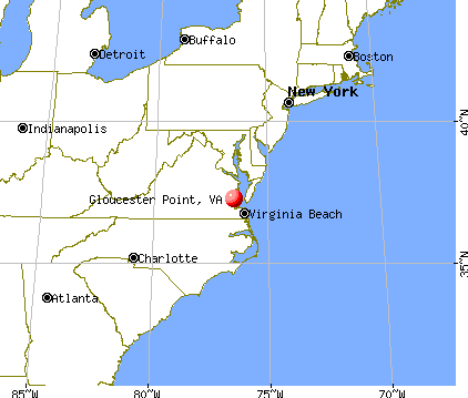 Gloucester Point, Virginia map