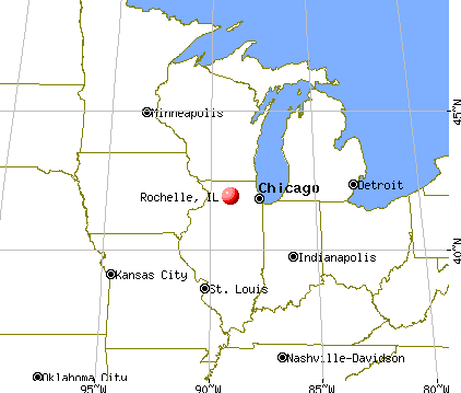 Rochelle, Illinois map