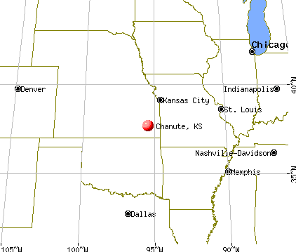 Chanute, Kansas map