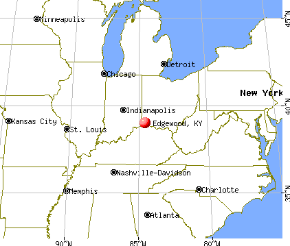 Edgewood, Kentucky map
