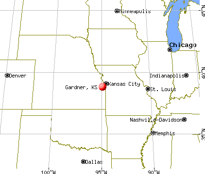 Gardner, Kansas map