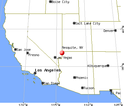 Mesquite, Nevada map