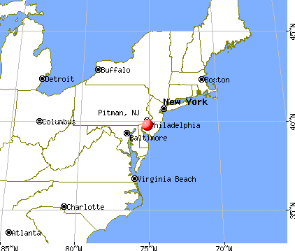 Pitman, New Jersey map