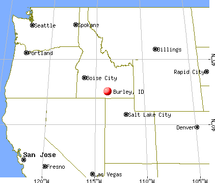 Burley, Idaho map