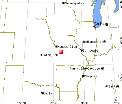 Clinton, Missouri map