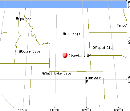 Riverton, Wyoming map