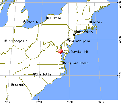 California, Maryland map