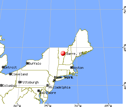 Barre, Vermont map
