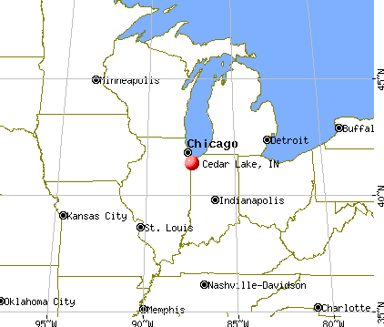 Cedar Lake, Indiana map