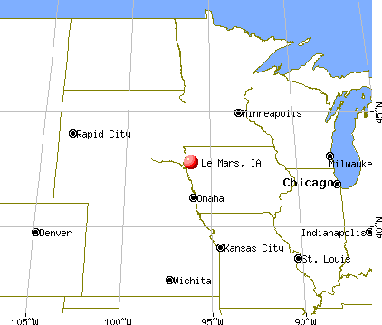 Le Mars, Iowa map