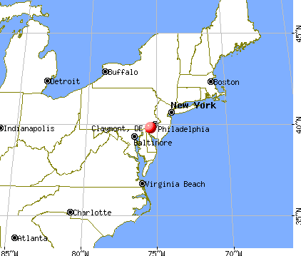 Claymont, Delaware map