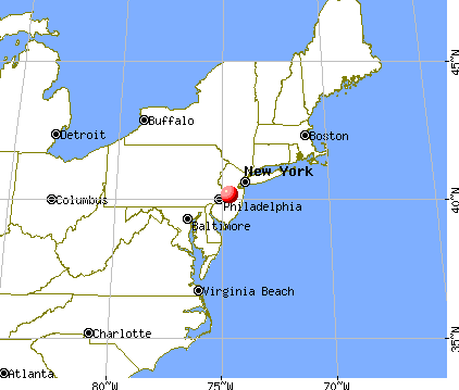 Yardville-Groveville, New Jersey map