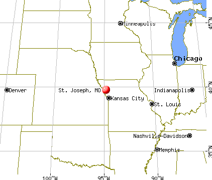 St. Joseph, Missouri map