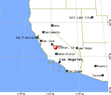 Exeter, California map