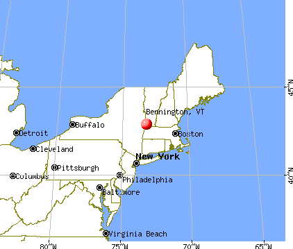 Bennington, Vermont map