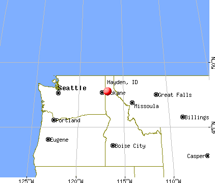 Hayden, Idaho map