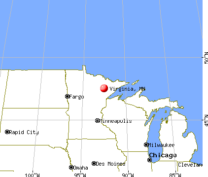 Virginia, Minnesota map