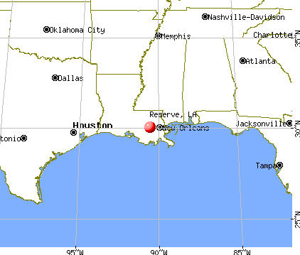 Reserve, Louisiana map