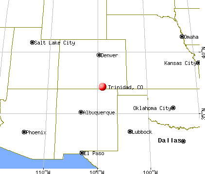 Trinidad, Colorado map