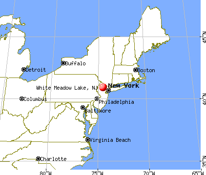 White Meadow Lake, New Jersey map
