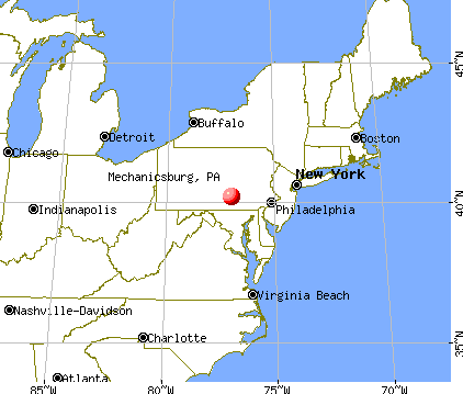 Mechanicsburg, Pennsylvania map
