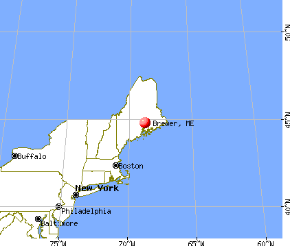 Brewer, Maine map