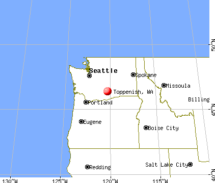 Toppenish, Washington map