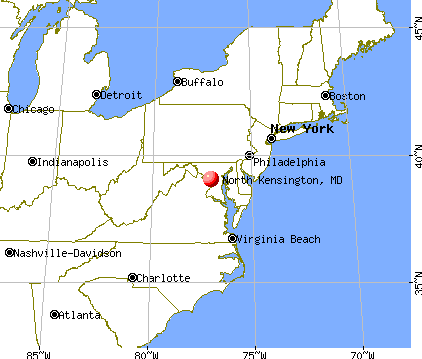 North Kensington, Maryland map