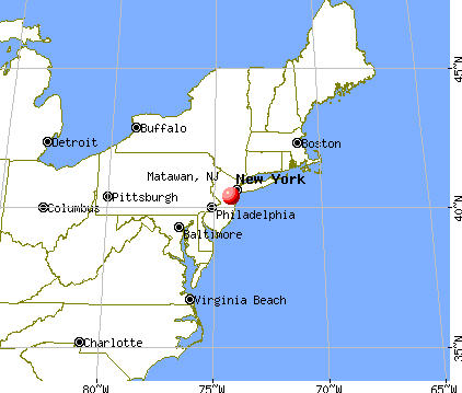 Matawan, New Jersey map