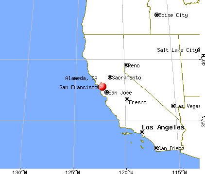 Alameda, California map