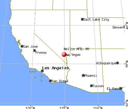 Nellis AFB, Nevada map