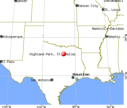 Highland Park, Texas map