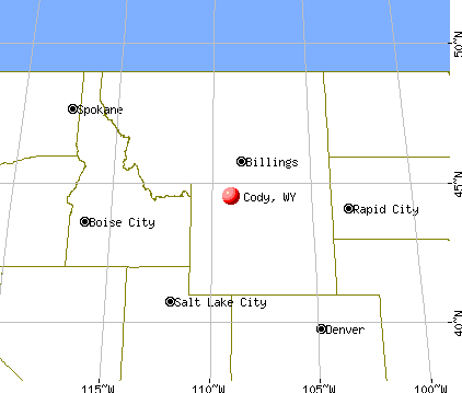 Cody, Wyoming map