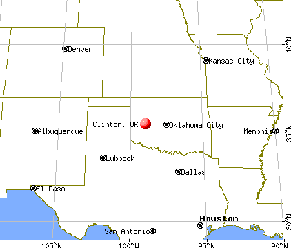 Clinton, Oklahoma map
