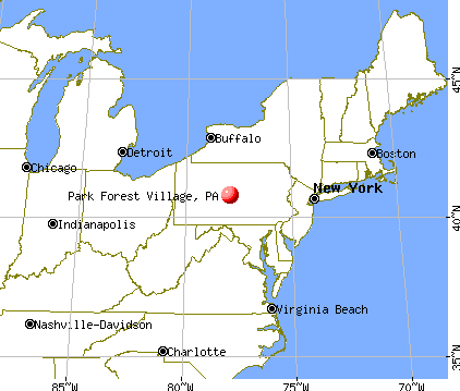 Park Forest Village, Pennsylvania map