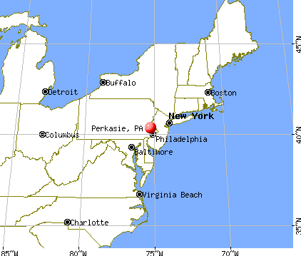Perkasie, Pennsylvania map