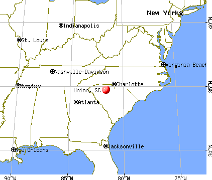 Union, South Carolina map