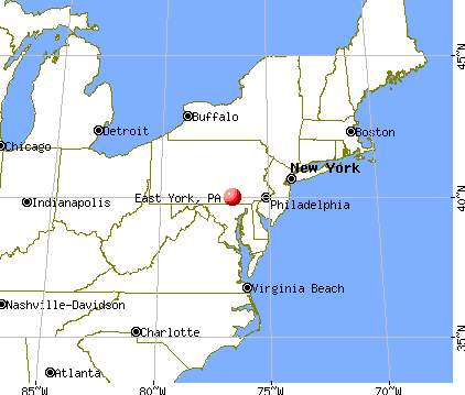 East York, Pennsylvania map
