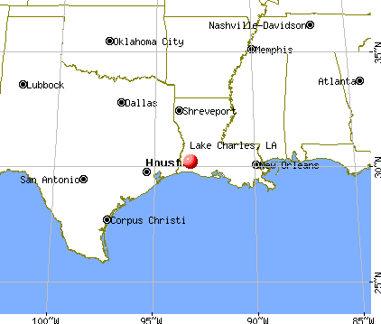 Lake Charles, Louisiana map