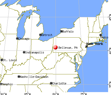 Bellevue, Pennsylvania map