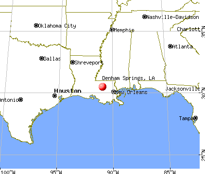 Denham Springs, Louisiana map