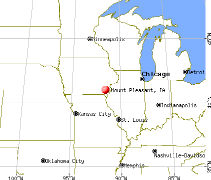 Mount Pleasant, Iowa map