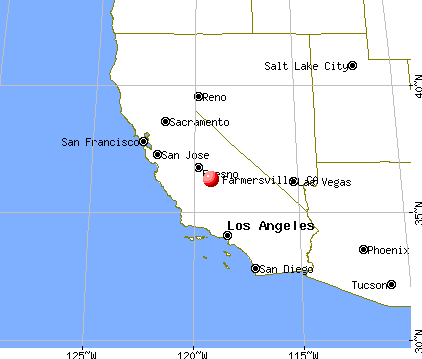 Farmersville, California map