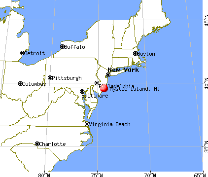 Mystic Island, New Jersey map